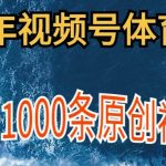 (9810期)2024年体育赛道视频号,新手轻松操作, 日产1000条原创视频,多账号多撸分成-我创创业-副业网-网络创业-资源分享-网课资源-学习教程-学知识-自媒体-抖音-视频号-小红书-网络项目,赚钱软件,副业,兼职,学生赚,挂机赚-我创创业-副业网-5ccy.cn