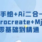 iPad手绘+Ai二合一课程,Procreate+Mj+SD零基础到精通-我创创业-副业网-网络创业-资源分享-网课资源-学习教程-学知识-自媒体-抖音-视频号-小红书-网络项目,赚钱软件,副业,兼职,学生赚,挂机赚-我创创业-副业网-5ccy.cn