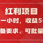 日均收益500+，全天24小时可操作，可批量放大，稳定！-我创创业-副业网-网络创业-资源分享-网课资源-学习教程-学知识-自媒体-抖音-视频号-小红书-网络项目,赚钱软件,副业,兼职,学生赚,挂机赚-我创创业-副业网-5ccy.cn
