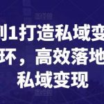 从0到1打造私域变现商业闭环,高效落地实现私域变现-我创创业-副业网-网络创业-资源分享-网课资源-学习教程-学知识-自媒体-抖音-视频号-小红书-网络项目,赚钱软件,副业,兼职,学生赚,挂机赚-我创创业-副业网-5ccy.cn