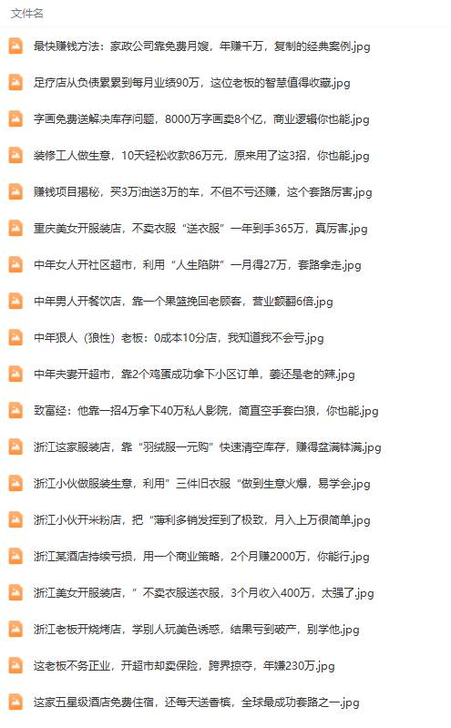 （9607期）真实有效391套商业模式，年入几十到几百万案例解析（电子书+视频+图文）