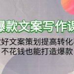 （9508期）爆款文案写作课：做好文案策划提高转化率，不花钱也能打造爆款（19节课）-我创创业-副业网-网络创业-资源分享-网课资源-学习教程-学知识-自媒体-抖音-视频号-小红书-网络项目,赚钱软件,副业,兼职,学生赚,挂机赚-我创创业-副业网-5ccy.cn