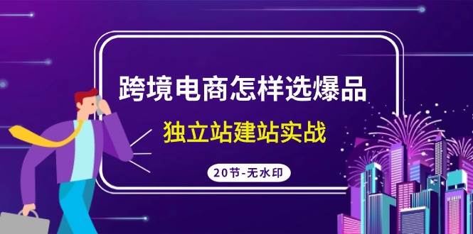 （9369期）跨境电商怎样选爆品，独立站建站实战（20节高清无水印课）-我创创业-副业网-网络创业-资源分享-网课资源-学习教程-学知识-自媒体-抖音-视频号-小红书-网络项目,赚钱软件,副业,兼职,学生赚,挂机赚-我创创业-副业网-5ccy.cn