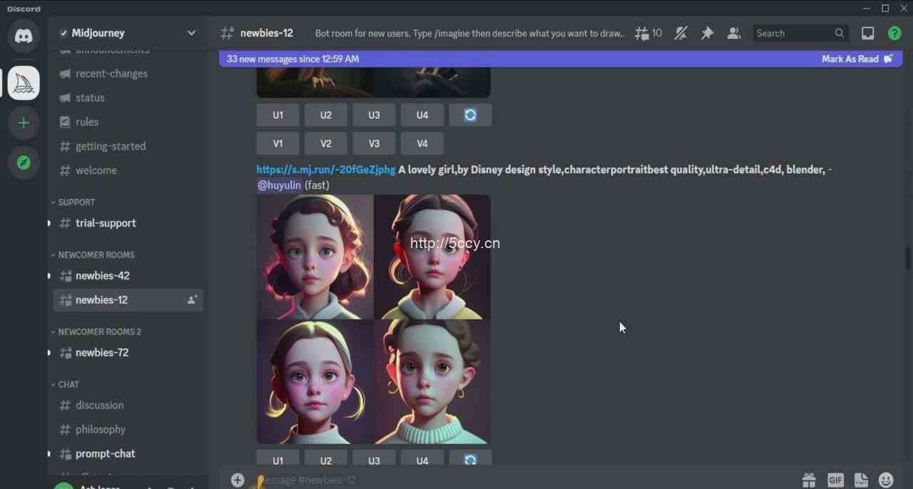 Midjourney V5 / ChatGPT 终极文本到艺术图像精通课程-47节课-中英字幕