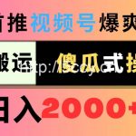 (9121期)视频号爆爽短剧推广,一键搬运,傻瓜式操作,日入2000+-我创创业-副业网-网络创业-资源分享-网课资源-学习教程-学知识-自媒体-抖音-视频号-小红书-网络项目,赚钱软件,副业,兼职,学生赚,挂机赚-我创创业-副业网-5ccy.cn