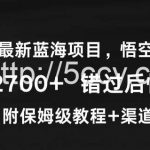 2024年最新蓝海项目,悟空网盘拉新,日入2700+错过后悔一年【附保姆级教程+渠道】【揭秘】-我创创业-副业网-网络创业-资源分享-网课资源-学习教程-学知识-自媒体-抖音-视频号-小红书-网络项目,赚钱软件,副业,兼职,学生赚,挂机赚-我创创业-副业网-5ccy.cn