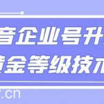 【全网首发】抖音企业号升级黄金等级技术,一单50到100元-我创创业-副业网-网络创业-资源分享-网课资源-学习教程-学知识-自媒体-抖音-视频号-小红书-网络项目,赚钱软件,副业,兼职,学生赚,挂机赚-我创创业-副业网-5ccy.cn