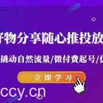 (9030期)2024好物分享-随心推投放实战课 随心推撬动自然流量/微付费起号/优化产出-我创创业-副业网-网络创业-资源分享-网课资源-学习教程-学知识-自媒体-抖音-视频号-小红书-网络项目,赚钱软件,副业,兼职,学生赚,挂机赚-我创创业-副业网-5ccy.cn