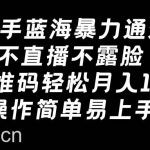 （8961期）快手蓝海暴力通道，不直播不露脸，靠二维码轻松月入1W+，操作简单易上手-我创创业-副业网-网络创业-资源分享-网课资源-学习教程-学知识-自媒体-抖音-视频号-小红书-网络项目,赚钱软件,副业,兼职,学生赚,挂机赚-我创创业-副业网-5ccy.cn