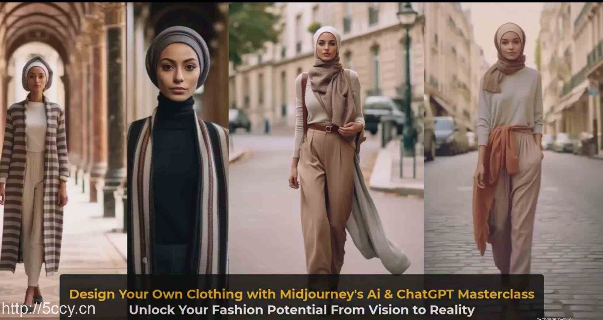 利用 Midjourneys Ai 人工智能设计自己的服装AI大师班-10节课-中英字幕
