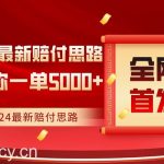 全网首发,2024最新某音赔付思路,号称一单收益5000+-我创创业-副业网-网络创业-资源分享-网课资源-学习教程-学知识-自媒体-抖音-视频号-小红书-网络项目,赚钱软件,副业,兼职,学生赚,挂机赚-我创创业-副业网-5ccy.cn