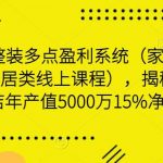 小店整装多点盈利系统（家装、建材、家居类线上课程），揭秘400平小店年产值5000万15%净利润-我创创业-副业网-网络创业-资源分享-网课资源-学习教程-学知识-自媒体-抖音-视频号-小红书-网络项目,赚钱软件,副业,兼职,学生赚,挂机赚-我创创业-副业网-5ccy.cn