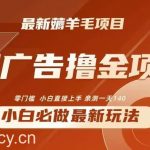 2024最新小白必撸项目，刷广告撸金最新玩法，亲测一天140【揭秘】-我创创业-副业网-网络创业-资源分享-网课资源-学习教程-学知识-自媒体-抖音-视频号-小红书-网络项目,赚钱软件,副业,兼职,学生赚,挂机赚-我创创业-副业网-5ccy.cn