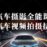 轻松汽车摄影全能课，最全汽车视频拍摄技巧-我创创业-副业网-网络创业-资源分享-网课资源-学习教程-学知识-自媒体-抖音-视频号-小红书-网络项目,赚钱软件,副业,兼职,学生赚,挂机赚-我创创业-副业网-5ccy.cn