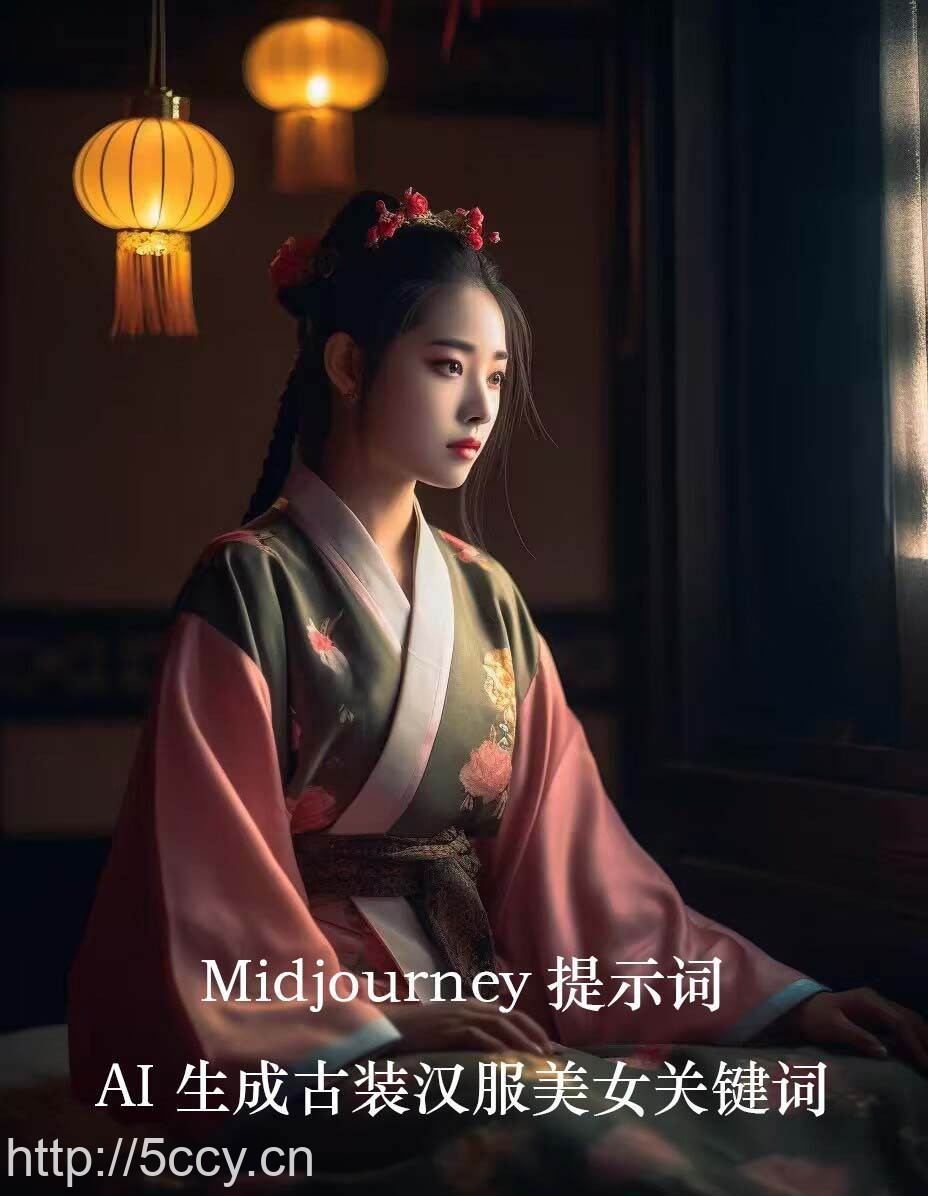 Midjourney关键词-AI生成中国风古装汉服美女人像提示关键词