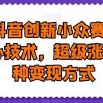 2024抖音创新小众赛道上热门核心技术,超级涨粉,多种变现方式【揭秘】-我创创业-副业网-网络创业-资源分享-网课资源-学习教程-学知识-自媒体-抖音-视频号-小红书-网络项目,赚钱软件,副业,兼职,学生赚,挂机赚-我创创业-副业网-5ccy.cn