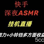 (8757期)快手深夜ASMR挂机直播磁力 小铃铛多方面收益-我创创业-副业网-网络创业-资源分享-网课资源-学习教程-学知识-自媒体-抖音-视频号-小红书-网络项目,赚钱软件,副业,兼职,学生赚,挂机赚-我创创业-副业网-5ccy.cn