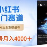 （8743期）小红书冷门赛道，夜光治愈系壁纸号，单号月入4000＋-我创创业-副业网-网络创业-资源分享-网课资源-学习教程-学知识-自媒体-抖音-视频号-小红书-网络项目,赚钱软件,副业,兼职,学生赚,挂机赚-我创创业-副业网-5ccy.cn