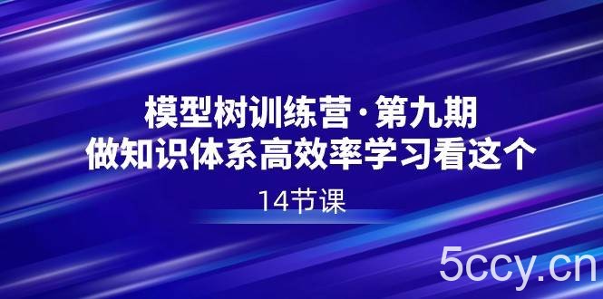 模型树特训营·第九期，做知识体系高效率学习看这个（14节课）-我创创业-副业网-网络创业-资源分享-网课资源-学习教程-学知识-自媒体-抖音-视频号-小红书-网络项目,赚钱软件,副业,兼职,学生赚,挂机赚-我创创业-副业网-5ccy.cn