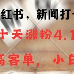 新闻打卡项目，小红书40天涨粉4.1w，高客单精准粉，变现能力超强-我创创业-副业网-网络创业-资源分享-网课资源-学习教程-学知识-自媒体-抖音-视频号-小红书-网络项目,赚钱软件,副业,兼职,学生赚,挂机赚-我创创业-副业网-5ccy.cn