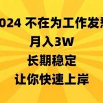 （8683期）2024不在为工作发愁，月入3W，长期稳定，让你快速上岸-我创创业-副业网-网络创业-资源分享-网课资源-学习教程-学知识-自媒体-抖音-视频号-小红书-网络项目,赚钱软件,副业,兼职,学生赚,挂机赚-我创创业-副业网-5ccy.cn