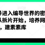 短视频编导进入编导世界的密钥，入门从拆片开始，培养网感，建素素库-我创创业-副业网-网络创业-资源分享-网课资源-学习教程-学知识-自媒体-抖音-视频号-小红书-网络项目,赚钱软件,副业,兼职,学生赚,挂机赚-我创创业-副业网-5ccy.cn