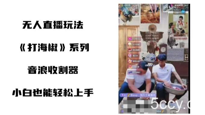 打海椒无人直播整蛊项目，小白轻松上手撸音浪收割器-我创创业-副业网-网络创业-资源分享-网课资源-学习教程-学知识-自媒体-抖音-视频号-小红书-网络项目,赚钱软件,副业,兼职,学生赚,挂机赚-我创创业-副业网-5ccy.cn