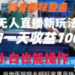 抖音趣味整蛊半无人直播新玩法，礼物收益一天1000 小白也能操作【揭秘】-我创创业-副业网-网络创业-资源分享-网课资源-学习教程-学知识-自媒体-抖音-视频号-小红书-网络项目,赚钱软件,副业,兼职,学生赚,挂机赚-我创创业-副业网-5ccy.cn