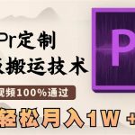 (8602期)最新Pr定制模版搬运技术,中视频100%通过,几分钟一条视频,轻松月入1W+-我创创业-副业网-网络创业-资源分享-网课资源-学习教程-学知识-自媒体-抖音-视频号-小红书-网络项目,赚钱软件,副业,兼职,学生赚,挂机赚-我创创业-副业网-5ccy.cn