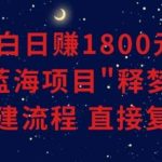 小白能日赚1800元的蓝海项目”释梦”0-1搭建流程可直接复制粘贴长期做【揭秘】-我创创业-副业网-网络创业-资源分享-网课资源-学习教程-学知识-自媒体-抖音-视频号-小红书-网络项目,赚钱软件,副业,兼职,学生赚,挂机赚-我创创业-副业网-5ccy.cn