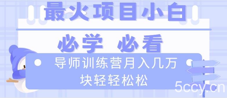 (8569期)导师训练营互联网最牛逼的项目没有之一,新手小白必学,月入2万 轻轻松松