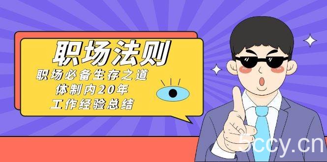《职场法则》职场必备生存之道,体制内20年工作经验总结(17节课)