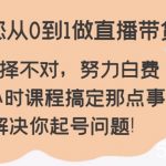教您从0到1做直播带货,选择不对,努力白费,5小时课程搞定那点事,解决你起号问题!-我创创业-副业网-网络创业-资源分享-网课资源-学习教程-学知识-自媒体-抖音-视频号-小红书-网络项目,赚钱软件,副业,兼职,学生赚,挂机赚-我创创业-副业网-5ccy.cn