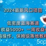 (8545期)2024最新风口项目 低密度蓝海赛道,日收益5000 周收益4w 无脑操作,保…-我创创业-副业网-网络创业-资源分享-网课资源-学习教程-学知识-自媒体-抖音-视频号-小红书-网络项目,赚钱软件,副业,兼职,学生赚,挂机赚-我创创业-副业网-5ccy.cn