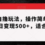 快手自撸玩法,操作简单,熟练单日变现500 ,适合小白【揭秘】-我创创业-副业网-网络创业-资源分享-网课资源-学习教程-学知识-自媒体-抖音-视频号-小红书-网络项目,赚钱软件,副业,兼职,学生赚,挂机赚-我创创业-副业网-5ccy.cn