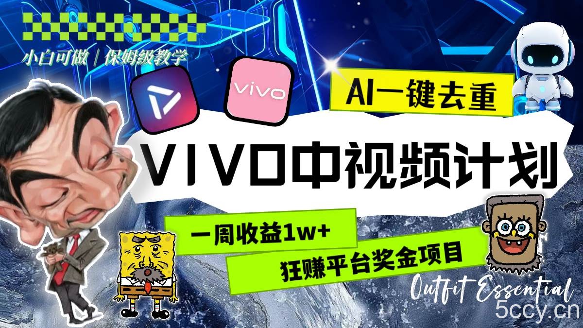 （8427期）一周收益1w 的VIVO中视频计划，用AI一键去重，狂赚平台奖金（教程 素材）