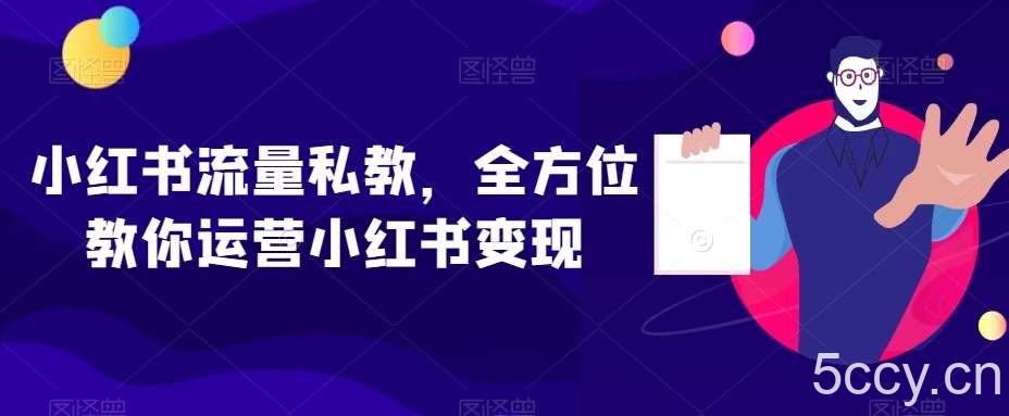 小红书流量私教，全方位教你运营小红书变现-我创创业-副业网-网络创业-资源分享-网课资源-学习教程-学知识-自媒体-抖音-视频号-小红书-网络项目,赚钱软件,副业,兼职,学生赚,挂机赚-我创创业-副业网-5ccy.cn