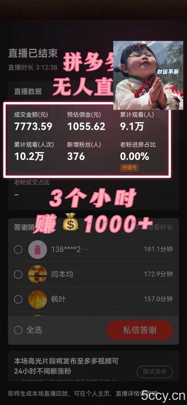 （8331期）蓝海赛道拼多多无人直播，日入2600 ，0成本变现，小白也能轻松上手