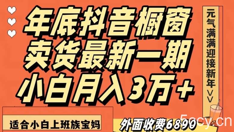 外面收费6890元年底抖音橱窗卖货最新一期，小白月入3万，适合小白上班族宝妈【揭秘】-我创创业-副业网-网络创业-资源分享-网课资源-学习教程-学知识-自媒体-抖音-视频号-小红书-网络项目,赚钱软件,副业,兼职,学生赚,挂机赚-我创创业-副业网-5ccy.cn