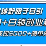 （8315期）知识星球野路子日引300 白领创业粉，日稳定变现5000 简单好上手！-我创创业-副业网-网络创业-资源分享-网课资源-学习教程-学知识-自媒体-抖音-视频号-小红书-网络项目,赚钱软件,副业,兼职,学生赚,挂机赚-我创创业-副业网-5ccy.cn