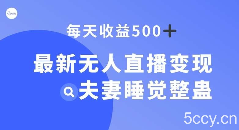 最新无人直播变现，夫妻睡觉整蛊，每天躺赚500 【揭秘】-我创创业-副业网-网络创业-资源分享-网课资源-学习教程-学知识-自媒体-抖音-视频号-小红书-网络项目,赚钱软件,副业,兼职,学生赚,挂机赚-我创创业-副业网-5ccy.cn