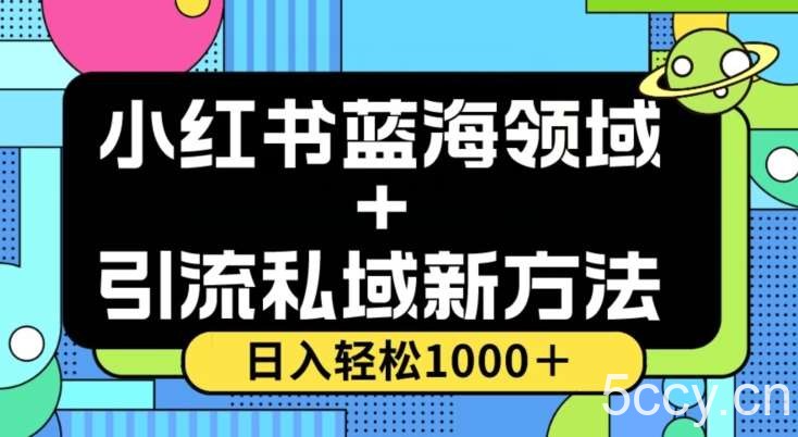 小红书蓝海虚拟＋引流私域新方法，100%不限流，日入轻松1000＋，小白无脑操作【揭秘】-我创创业-副业网-网络创业-资源分享-网课资源-学习教程-学知识-自媒体-抖音-视频号-小红书-网络项目,赚钱软件,副业,兼职,学生赚,挂机赚-我创创业-副业网-5ccy.cn