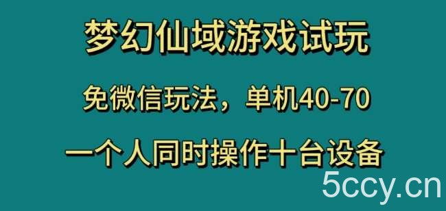 梦幻仙域游戏试玩,免微信玩法,单机40-70,一个人同时操作十台设备【揭秘】