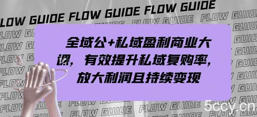 全域公 私域盈利商业大课，有效提升私域复购率，放大利润且持续变现-我创创业-副业网-网络创业-资源分享-网课资源-学习教程-学知识-自媒体-抖音-视频号-小红书-网络项目,赚钱软件,副业,兼职,学生赚,挂机赚-我创创业-副业网-5ccy.cn
