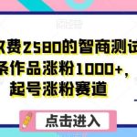 外面收费2580的智商测试项目,一条作品涨粉1000 ,暴力起号涨粉赛道【揭秘】-我创创业-副业网-网络创业-资源分享-网课资源-学习教程-学知识-自媒体-抖音-视频号-小红书-网络项目,赚钱软件,副业,兼职,学生赚,挂机赚-我创创业-副业网-5ccy.cn