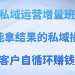 私域运营增量班,培养能拿结果的私域操盘手,打造客户自循环赚钱系统-我创创业-副业网-网络创业-资源分享-网课资源-学习教程-学知识-自媒体-抖音-视频号-小红书-网络项目,赚钱软件,副业,兼职,学生赚,挂机赚-我创创业-副业网-5ccy.cn
