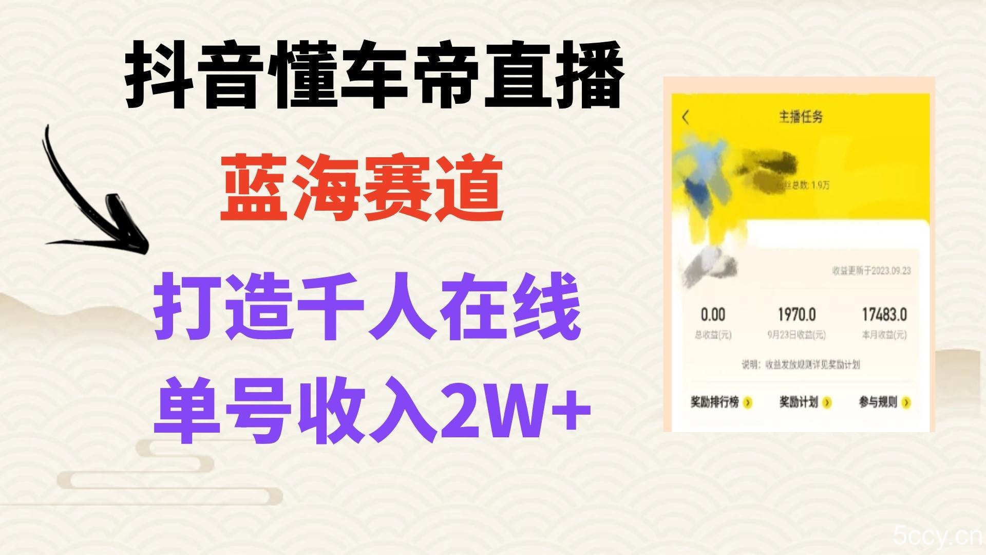 （7980期）风口期抖音懂车帝直播，打造爆款直播间上万销售额-我创创业-副业网-网络创业-资源分享-网课资源-学习教程-学知识-自媒体-抖音-视频号-小红书-网络项目,赚钱软件,副业,兼职,学生赚,挂机赚-我创创业-副业网-5ccy.cn