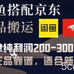 闲鱼搭配京东备份库搬运,一单纯利润200-300,全部正品靠谱,适合新手!-我创创业-副业网-网络创业-资源分享-网课资源-学习教程-学知识-自媒体-抖音-视频号-小红书-网络项目,赚钱软件,副业,兼职,学生赚,挂机赚-我创创业-副业网-5ccy.cn