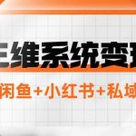 （7898期）三维系统变现项目：普通人首选-年入百万的翻身项目，闲鱼 小红书 私域-我创创业-副业网-网络创业-资源分享-网课资源-学习教程-学知识-自媒体-抖音-视频号-小红书-网络项目,赚钱软件,副业,兼职,学生赚,挂机赚-我创创业-副业网-5ccy.cn