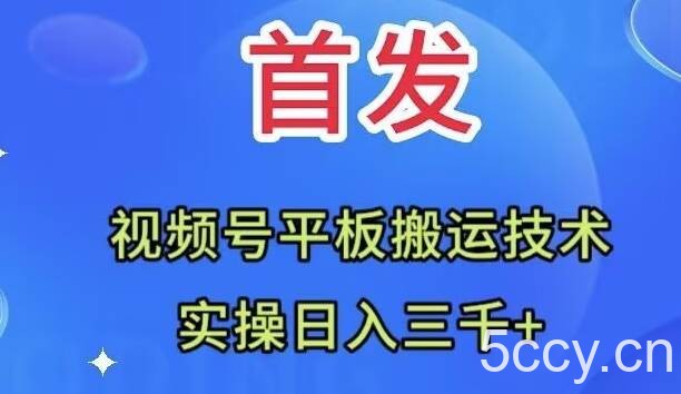 （7843期）全网首发：视频号平板搬运技术，实操日入三千＋-我创创业-副业网-网络创业-资源分享-网课资源-学习教程-学知识-自媒体-抖音-视频号-小红书-网络项目,赚钱软件,副业,兼职,学生赚,挂机赚-我创创业-副业网-5ccy.cn